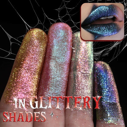 Metallic Pearlescent Pink Glitter Velvet Lipstick Waterproof Long Lasting Matte Shimmer Diamond Lipstick Women Makeup Cosmetics