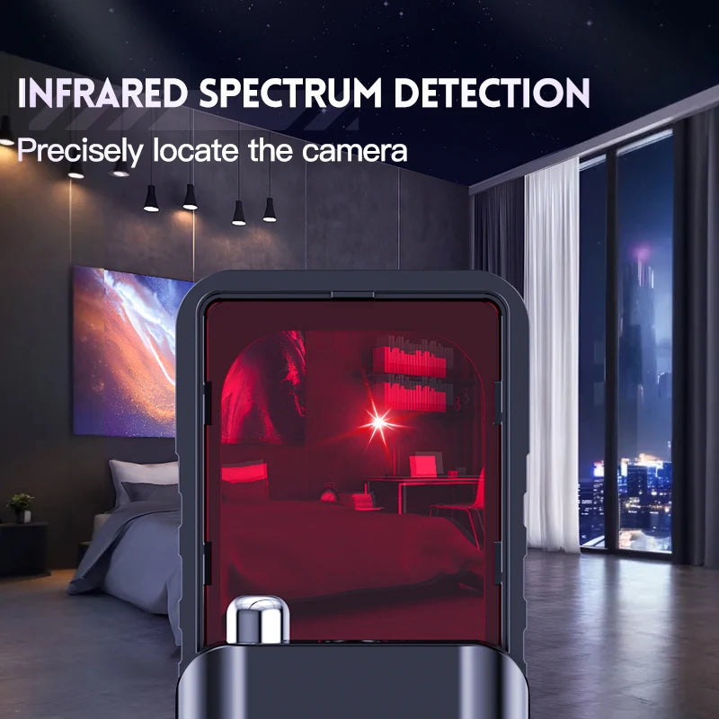 Hidden Camera Detector Anti-Spy Car GPS TrackerListening Device Bug RF Wireless All Sianal ScannerGadget Security...
