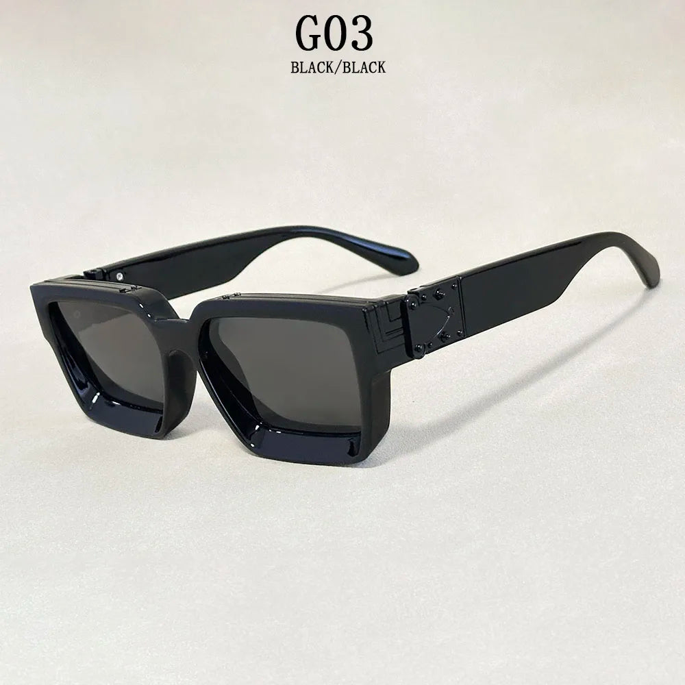 Senior Square Sunglass Men Vintage Millionaire Sunglasses Women Silver Retro Fashion Glasses Dropshipping Gafas De Sol Hombre