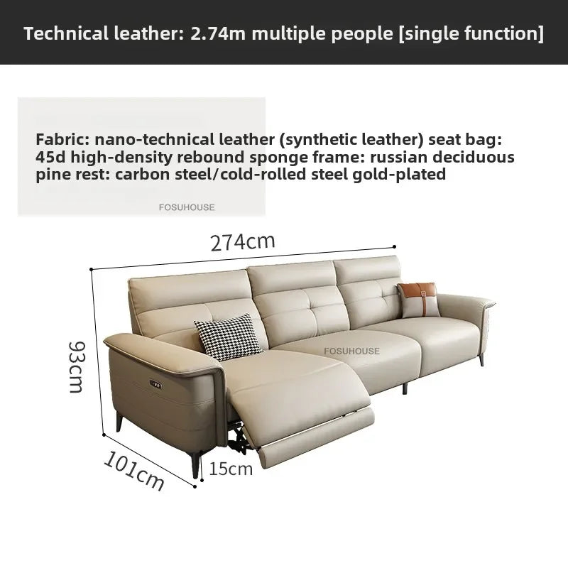 Modern Leather Living Room Sofas Italian Living Room Furniture Home Back Armrest Sofa Recliner Luxury Electric Function...