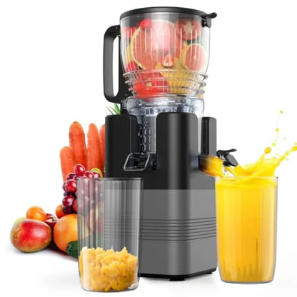 Cold Press Juicer Machines 400W Slow Masticating Juicer with 5.8 Wide Feed Chute for Whole Vegetables and Fruits High Juice Yie