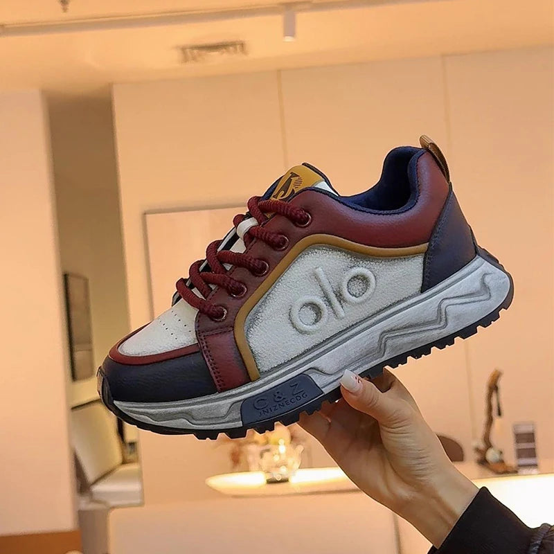 Fashion Comfortable Anti slip Breathable Board Sneakers 2026 Autumn New Men's Casual Shoes Retro Thick Sole Low-top Man Footwear