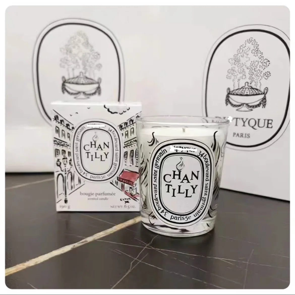 190g Aromatherapy Candle City Limited Edition Pure Natural Plant Essential Oil Scented Candle Cafe Chantilly Christmas...