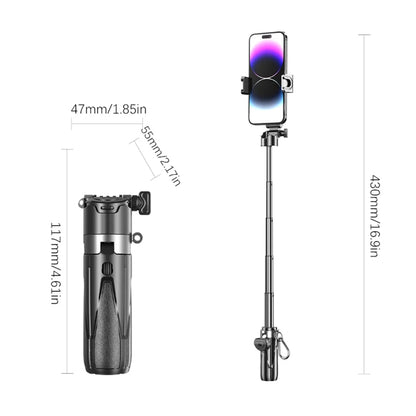 4-in-1 Wireless Selfie Stick Mini Tripod Extendable Monopod Remote Shutter For IPhone Samsung Xiaomi Phone Holder