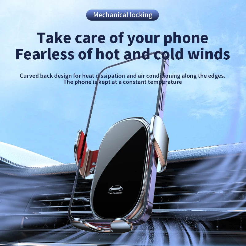 Universal Car Phone Charger Holder 360° Rotation One-handed Operation Mount for Samsung S25 S24 S23 Iphone 17 16 15 14...