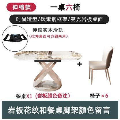 Nordic Extension Dining Table Oval Living Organiser Chair Dining Table Modern 6 Seater Muebles Para El Hogar Kitchen...