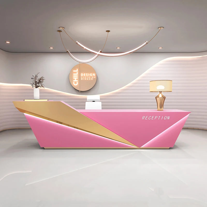 Unique Beauty Reception Desks Company Organizers Best Welcome Reception Desks Design Led Lights Mostrador Commercial Furniture