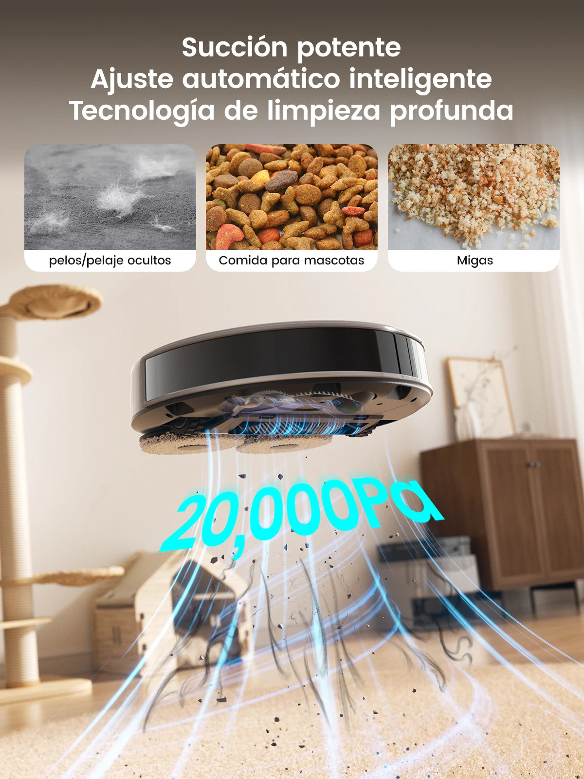 Lefant M3 Max Robot Vacuum, Robot Vacuum and Mop, 20000Pa Suction, Anti-Tangle Brushes, Dual Spinning Mop, Auto Mop...