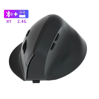 Bluetooth Mouse Vertical Mouse Ergonomic 2.4G Wireless Optical Mice 3 Adjustable DPI 800/1200/1600 6 Buttons for Laptop Desktop