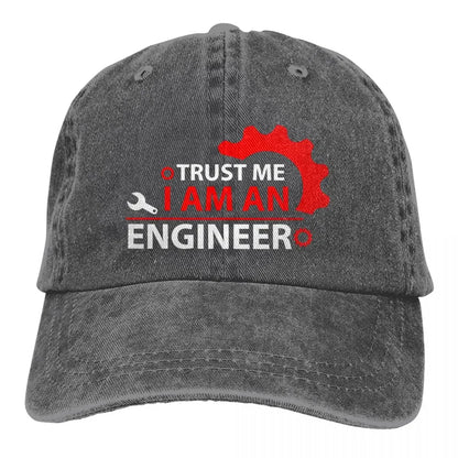 Trust Me I Am Engineer Baseball Cap Red Logo High Quality Washed Trucker Hat Unisex Men Classic Design Snapback Cap |...