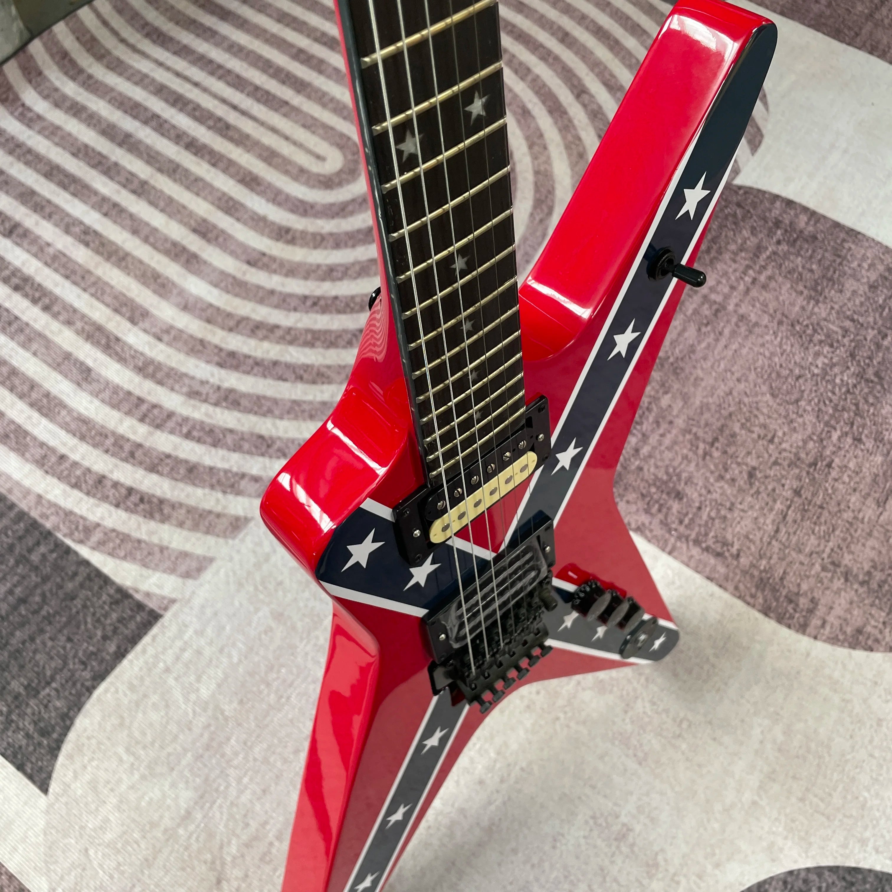 Washb Dimebag Custom Electric Guitar Brand Red Color Floyd W/Bar Fast Ship | Kimlud Luxury Bag