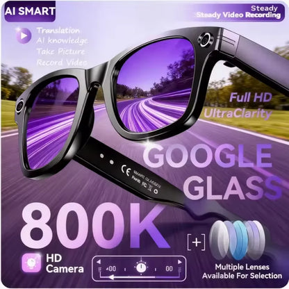 New Upgrade Smart glasses With Camera Video Recording AI Photo Recognition Bluetooth Call Translation Voice Sunglasses...