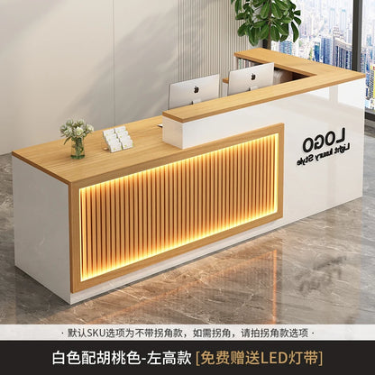 Simple Salon Luxury Reception Desk Decorations Custom Reception Desk Beauty Mostrador Recepción Commercial Office...
