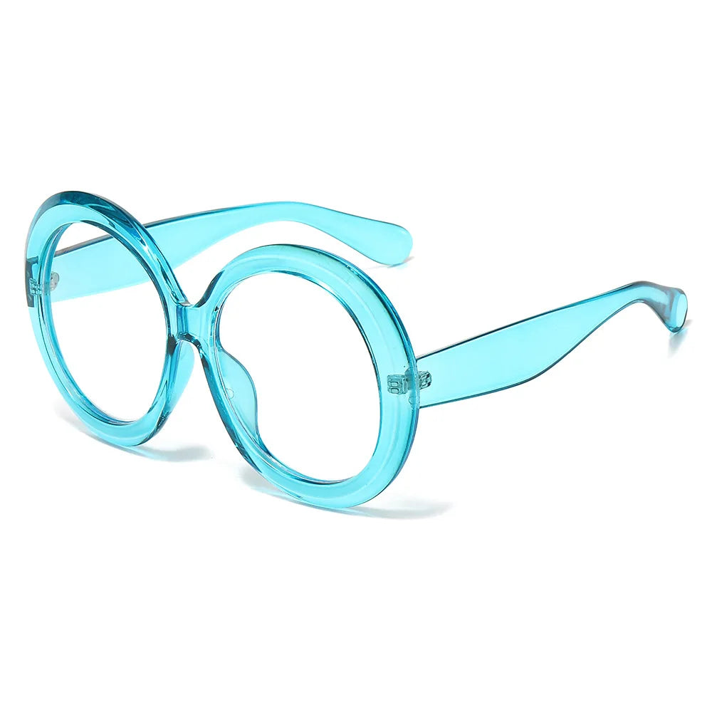 Oversized Round Eyeglasses Frames Women New Fashion Luxury Designer Ladies Glasses Candy Color Non-prescription...