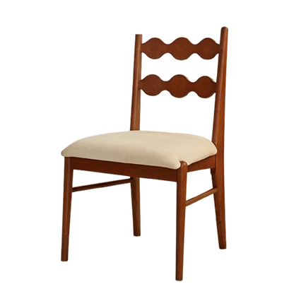 Solid Wood Dining Chair Household French Makeup Soft Bag Armrest Chair Light Luxury Balcony Backrest Silla Comedor Furniture - Kimlud