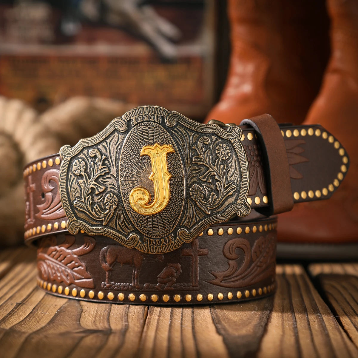 A casual and retro belt, a waist accessory for Western-style clothing, metal buckle, PU belt, suitable for both men and...