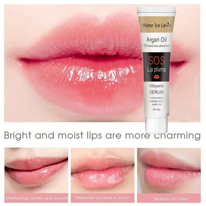 Moroccan Argan Oil Lip Plumping Essence - Moisturizing and Nourishing Lip Balm, Suitable for All Skin Types, Berry Tone,...