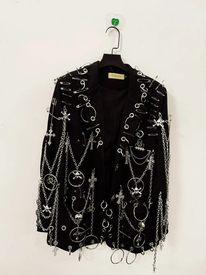 Harajuku Suit gothic clothes  y2k Suit y2k fashion Gothic Suit Punk Suit  Cross Suit e girl clothes Skull Suit  vintage Suit