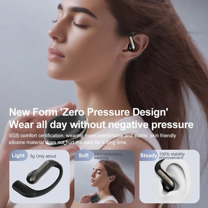 Smart AI Translation Headset True Wireless Sports Long-lasting Bluetooth Headset Stereo Sound Semi-in-ear Air Conduction...