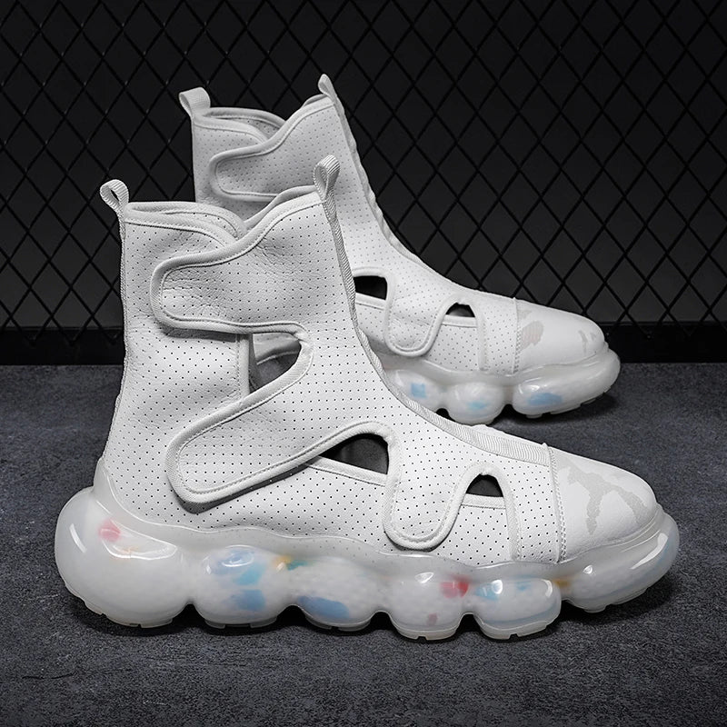 2026 Spring New Men's Casual Shoes Fashion Solid Color Shoes Outdoor Outsoles Breathable Light Comfortable High Top Man Sneakers