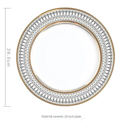 European style ceramic desserts, salad plates, restaurants, light luxury dishes, kitchen utensils - Kimlud