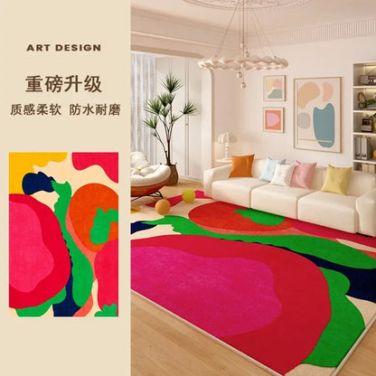 Living Room Carpet Art Irregular Color Abstract Home Bedroom Bedside Mat Easy To Care Cloakroom Coffee Table Rug Ковер Tapis 러그 - Kimlud
