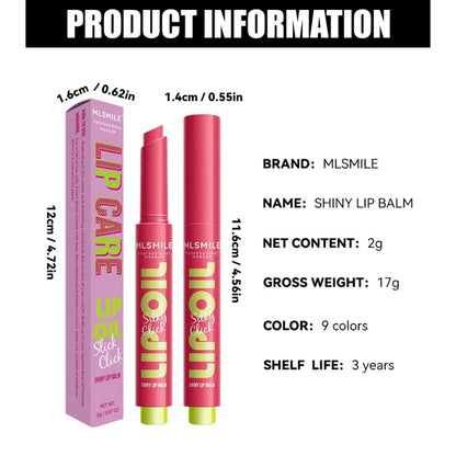MLSMILE Multicolor Silky Lipstick Hydrating Lip Balm Long Lasting Mirror Gloss Oil Nourishing Radiant Press