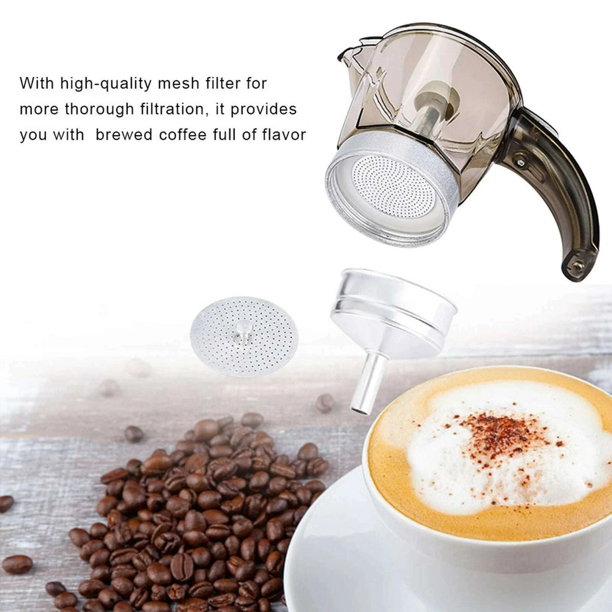 Coffee Maker Large Capacity Electric  Pot Stovetop  Coffee Maker Coffee Percolator(EU Plug) Stovetop  Maker