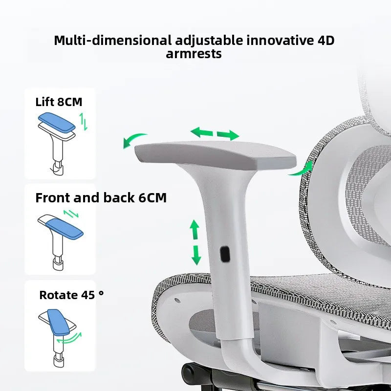 Ergonomic Office Chair with Adjustable Lumbar Support Breathable Reclining Desk Chair for Home Long Sitting Sturdy &...