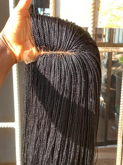 Micro Million Twist Braided Afro Wig Glueless Black Women Hair Extensions Twist Wig for Natural Hair