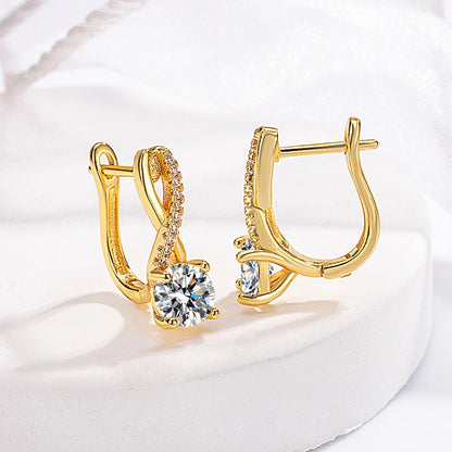 New fashionable and versatile Moissanite high-end women's earrings | Kimlud Mid Range Jewelry