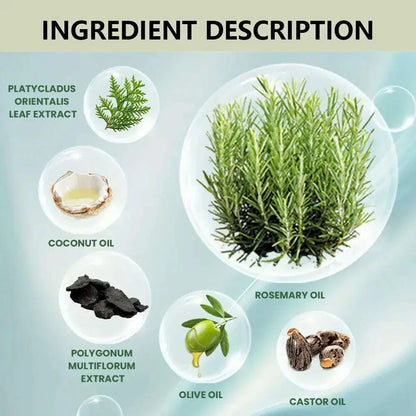 Rosemary Mint Scalp Hair Strengthening Oil,Deep Hydration,Repairs Damage，Enhances Shine，Promotes Growth，Smooths & Detangles