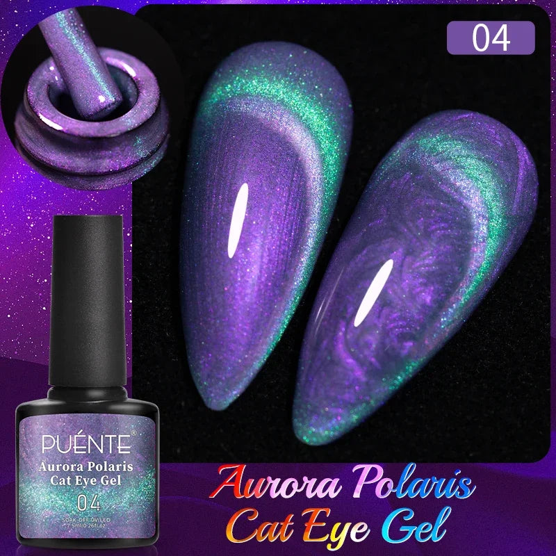 7.5ML Sparkling Reflective Glitter Gel Nail Polish Pink Purple Red Blue Colors Dark Flashing Nail Gel Soak Off UV Nail Varnish