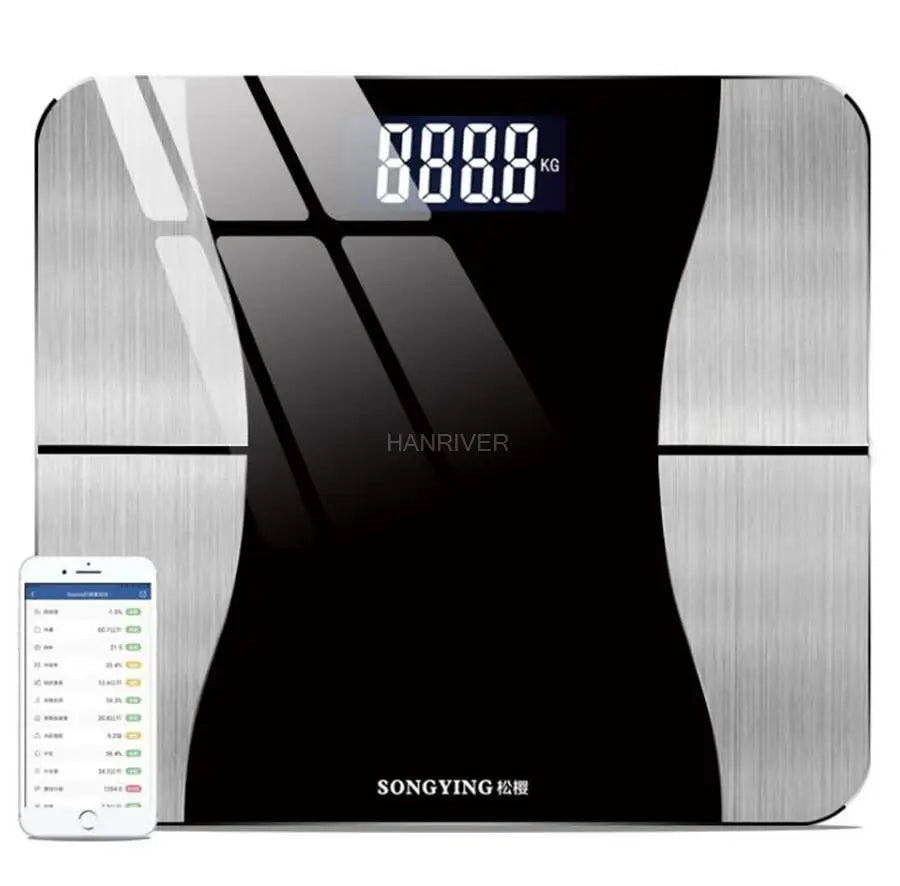 Body Composition Analyzer With Smartphone App Bluetooth Body Fat Scale Smart Accurate Wireless Digital Bathroom Weight...