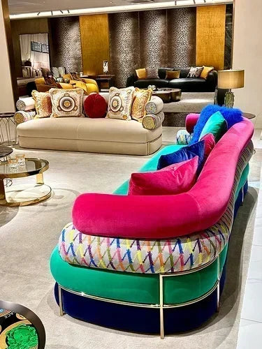 Soft Fancy Unique Sofa Modern Wood Nordic European Puffs Sofa 3 Seater Muebles Para Salas Modernos Living Room Furniture - Kimlud