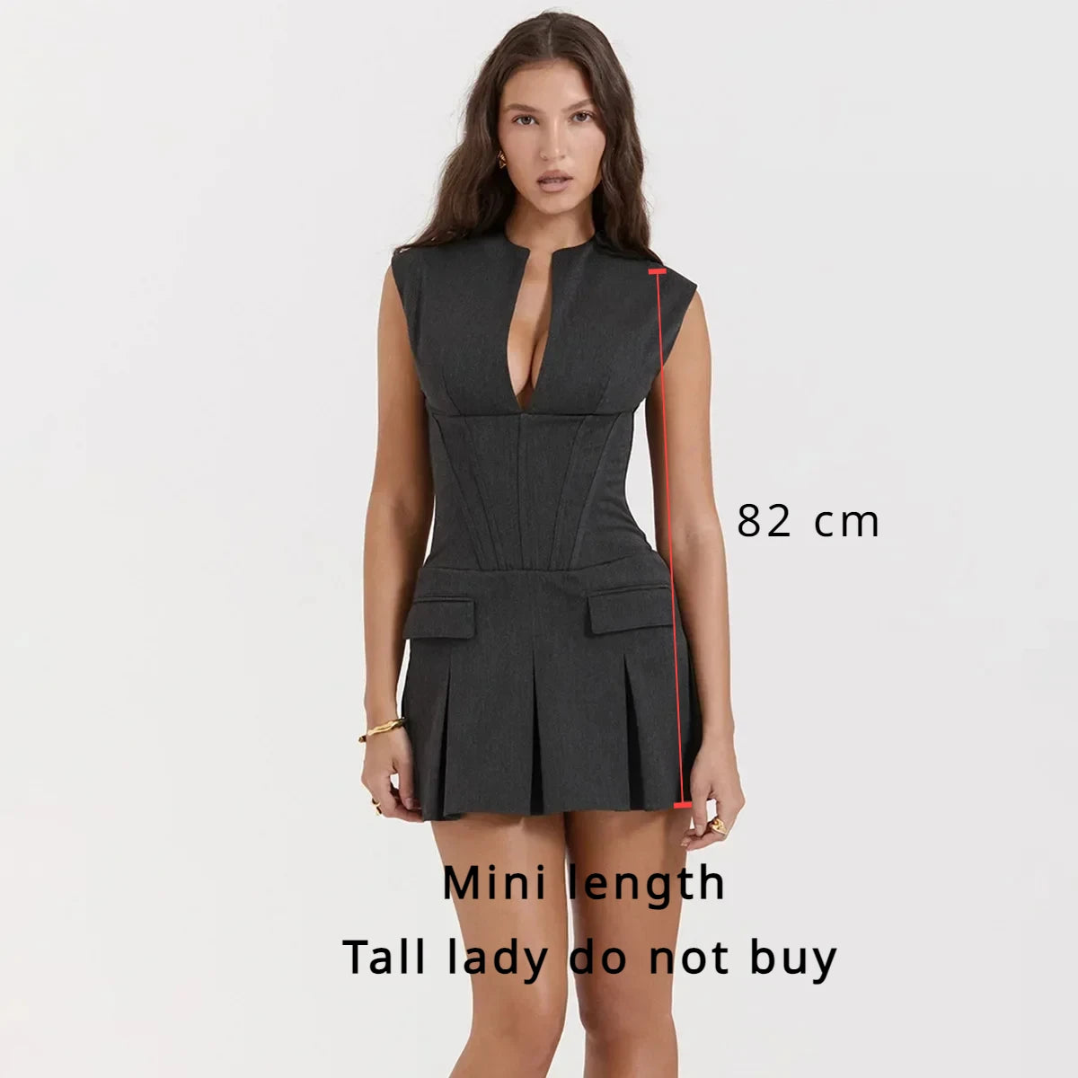 Mingmingxi Autumn Women Sleeveless Dress 2023 Casual A Line corset dress Office Lady sexy Blazer Dress Fashion Women's...