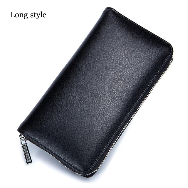 Women Wallets Long Genuine Leather Purses RFID Anti Theft Money Bag For Women Phone Purse Large Capacity Card Holders Carteras