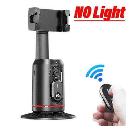 FANGTUOSI 360 Rotation Follow-up Gimbal Stabilizer Monopod Desktop Tracking Gimbal with Remote for Phone Live Photography
