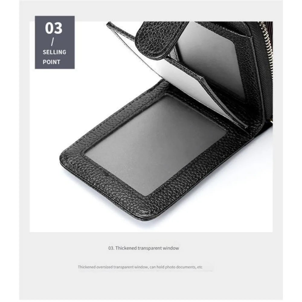 Multiple Slots for ID And Bank Cards High Capacity Men's Driver License Card Holder Anti-Magnetic Credit Card Wallet |...