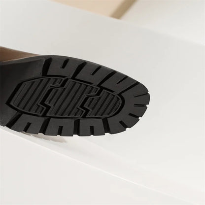 Women's Ankle Boots Platform Trends Black Short Boot Winter Autumn Leather Gothic Punk Heels Party Shoes Lady Large Size 45