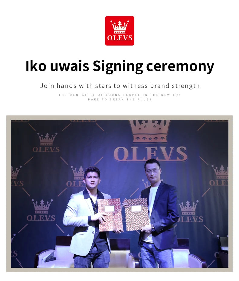 OLEVS 6698 Mens Watch Luxury Dress Brand Moon Phase Automatic Mechanical Watch For Men Leather Waterproof Dual Calendar...