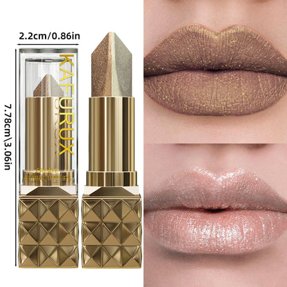 4 Color Glitter Two Tone Lipstick Matte Pearlescent Lip Tint,Shiny Metallic Lip Senior Lip Korean Makeup Gifts Lip Gloss...