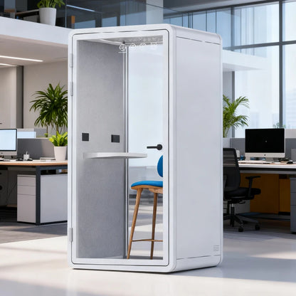 Modular Steel Structure Soundproof Silent Office Cabin Shared Phone Booth Designed For Indoor Commercial Office Buildings