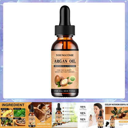 Moroccan Argan Oil Hair Serum Lightweight Hair Oil Mist For Split Ends, Frizzy Hair And Flyaways, Hair Oil Repair- Gloss Shine - Kimlud
