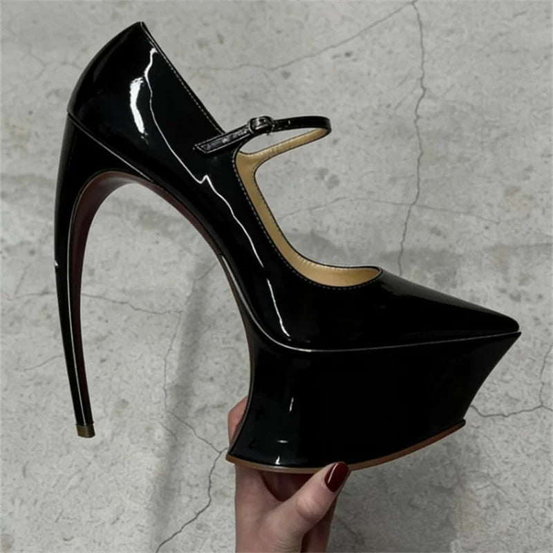 2026 Runway Women High Heels Shoes Butterfly-Knot Ankle Strap Thick Bottom Sandals Ladies Stiletto Platform Wedding...