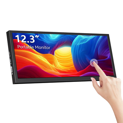 12.3 Inch 1920x720 HD Capacitive Touch Screen Monitor Portable LCD Display with HDMI Input for PC Laptop Industrial Equipment - Kimlud