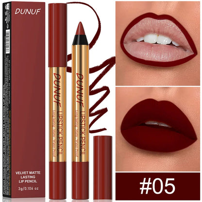 Waterproof Matte Lipliner Pencil Dark Red Contour Tint Lipstick Long Lasting Non-stick Cup Lip Liner Sexy Lips Makeup...