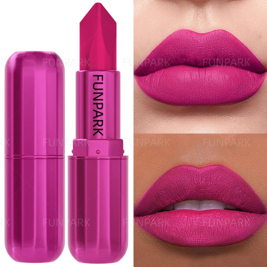 Matte Lipstick Long-Lasting Waterproof Classic Sexy Rose Red High Pigment Velvet Lip Makeup Gifts for Women Cosmeitics Lip Gloss - Kimlud