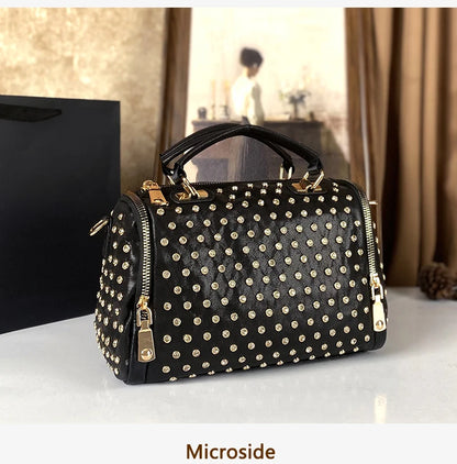 Women's High-End Fashion Trend Diamond Studded Punk Style Crossbody Handbag Large Capacity for Commuting | Kimlud Premium Bag