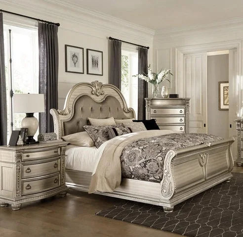 Luxury Classic Custom Size Bedroom Hotel Furniture Dubai Queen King Size Beds Set Qatar - Kimlud